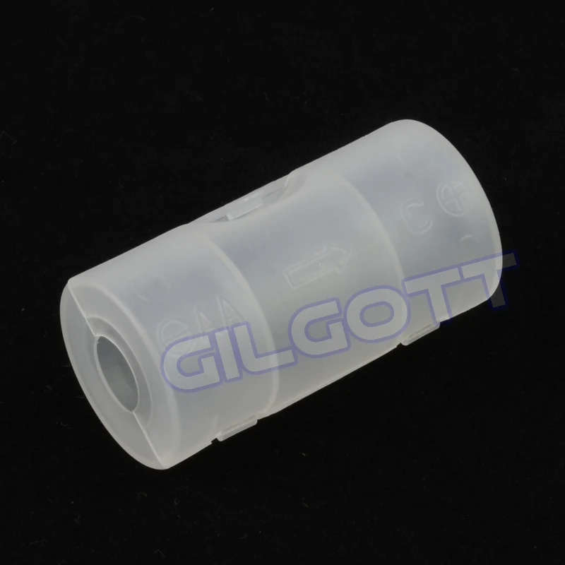 1 قطعة x AA إلى C حجم مهايئ بطارية بطاريات حامل محول شل الغلاف