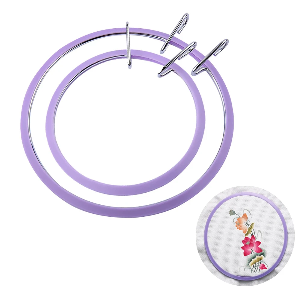 1pc Embroidery Hoop Cross Stitch Hoop Round Knitting Frame for DIY Hand Embroidery Art Craft Sewing Handmade Needlework Tool