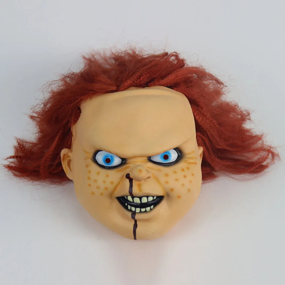 Masque de Chucky d'Horreur en Latex pour Enfant, Jeu de Guile, Clown, Cosplay, Effrayant, Joker, Accessoires de Costume de ixd'Halloween