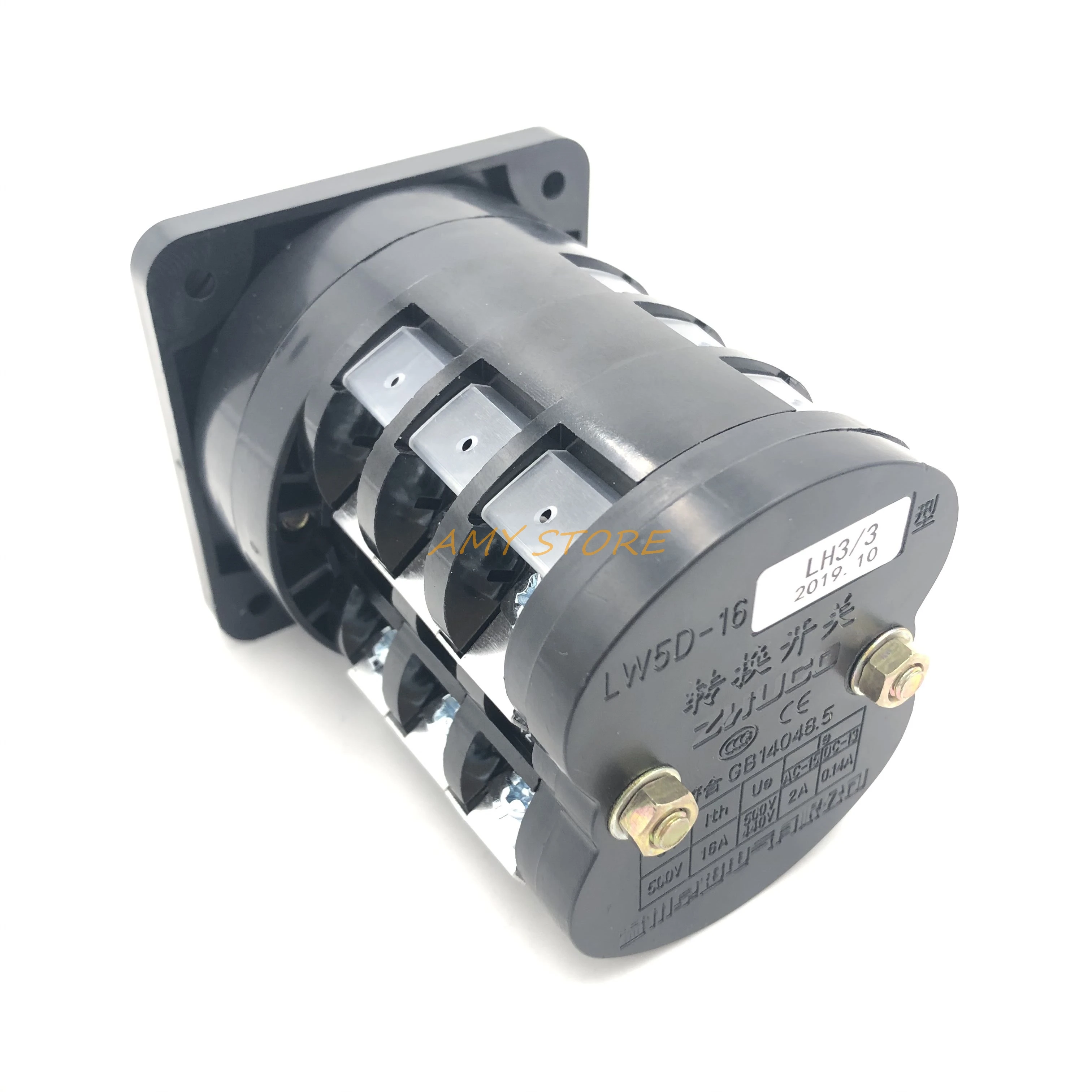Interruptor de cámara de cambio Universal, montaje en Panel LW5-16/LH3.3 500VAC 16A, posición de IC-0-IA-IB, 12 terminales rotativos