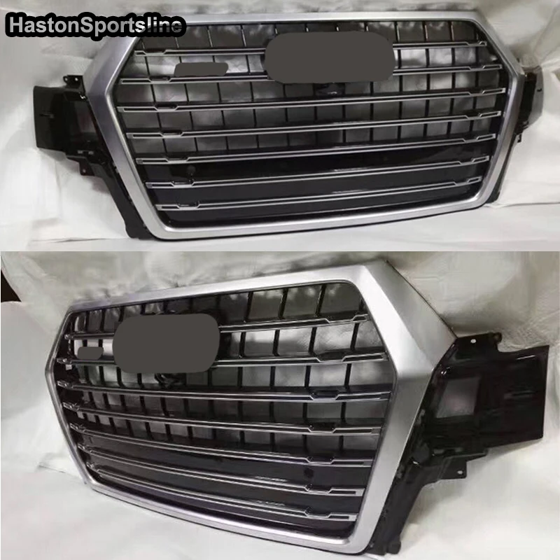 Q7 Black Front Hood Grill Grille for Audi Q7 SQ7 Sline 2016-2020 Car Styling Accessories