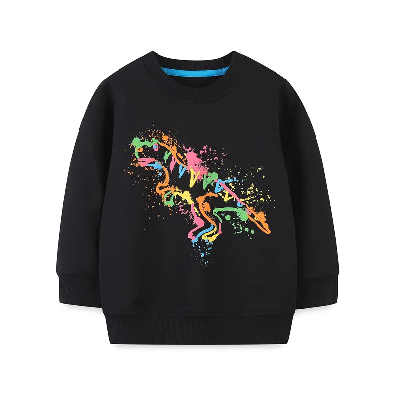 

Jumping Meters New Arrival Boys Girls Sweatshirts Cotton Dinosaurs Print Hot Selling Children's Clothes Kids Hoodies Tops