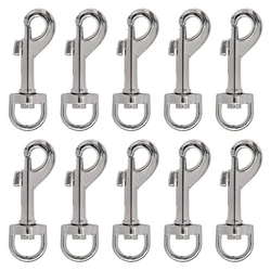 10Pcs Snap Hooks for Dog Leash Collar Linking, Heavy Duty Swivel Clasp Eye Bolt Metal Buckle Trigger Clip for Spring Pet Buckle