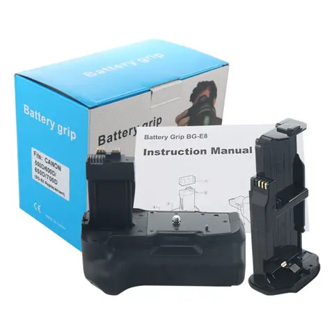 BG-E7 배터리 그립 교체, 카메라 LP-E8 배터리 홀더 팩, EOS 550D 600D 650D 700D T5I D5QC 와 호환 가능