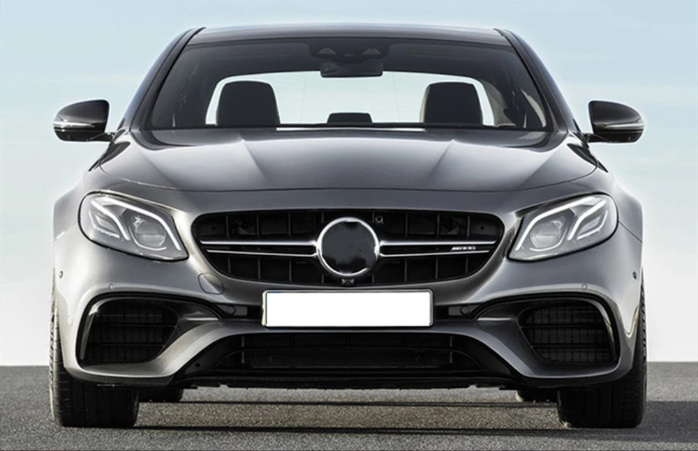 

Silver/Black Upper Bumper Hood Mesh Grid Racing Grill Front Grille For Mercedes Benz E Class W213 E200 E250 E300 E450 2016-2020