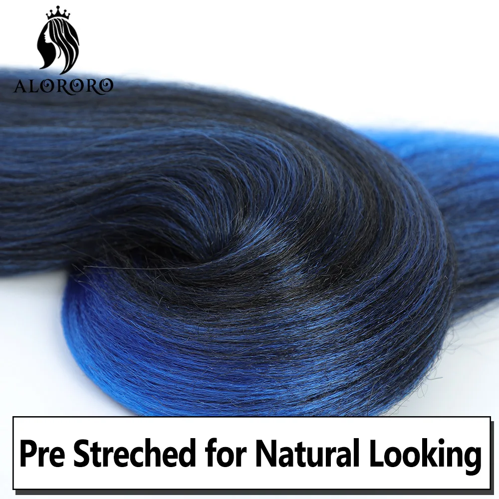 26 Zoll Vorgedehntes Flechthaar aus Synthetikfasern, Lange Box Braids, Knotless Braids, für Schwarze Frauen, DIY-Schutzfrisur – Detail 11