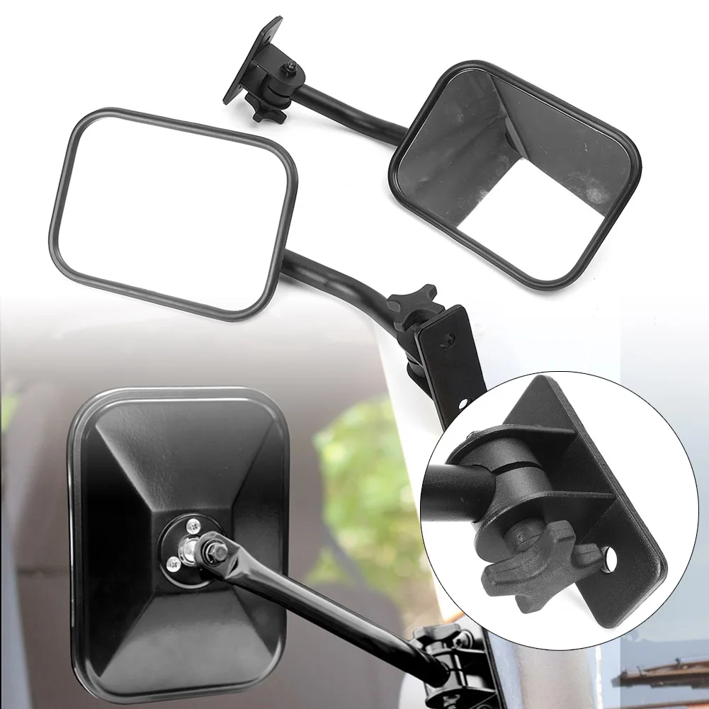 For Jeep Wrangler JK Rear View Mirrors Side Mirror Left Right 2007 2008 2009 2010 2011 2012 2013 2014 2015 2016 2017 2Pcs