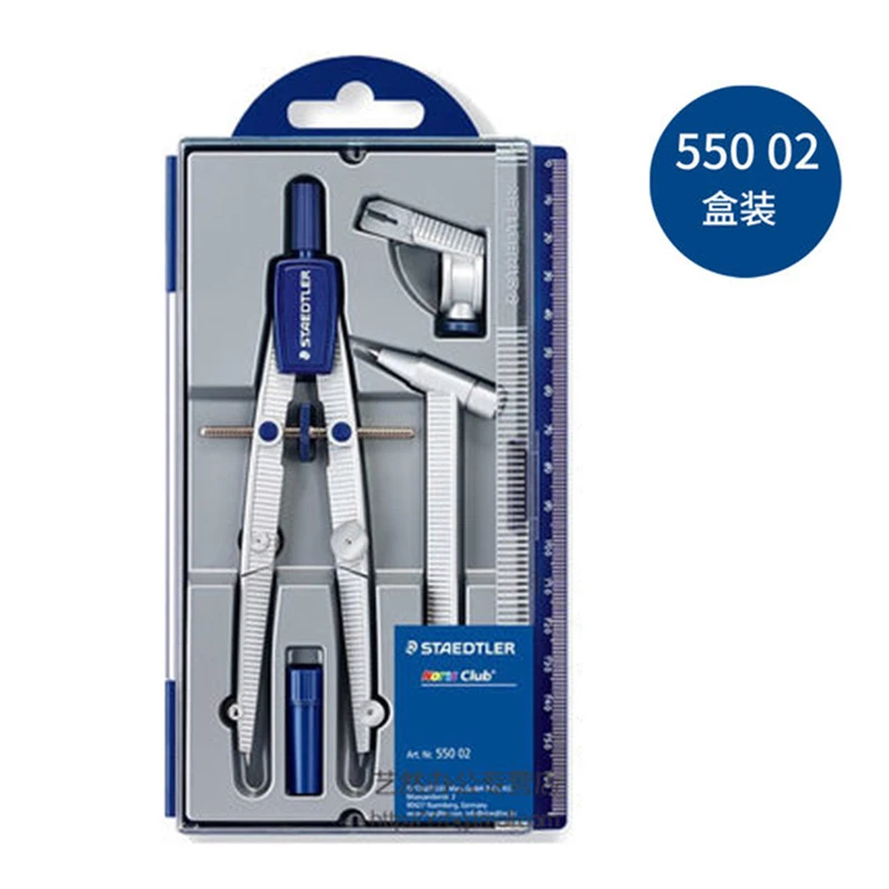 Staedtler-550 컴퍼스 우드 펜슬 라이너 및 펜슬 리드, 학생 컴퍼스 디자인 문구용