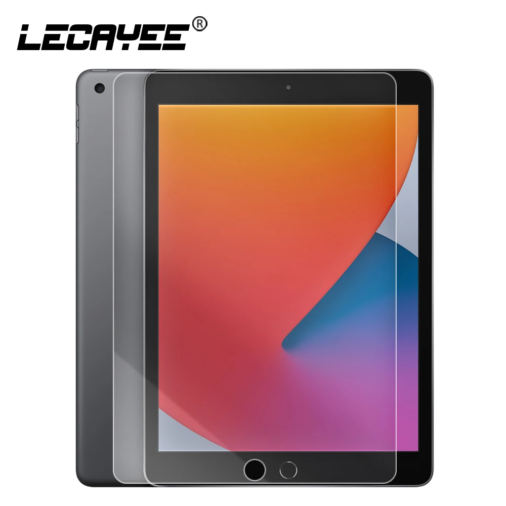 LECAYEE Scratch Proof Tempered Glass for iPad 2020 iPad 10.2 Apple New iPad Clear Screen Protector for iPad 7 8 iPad 2019