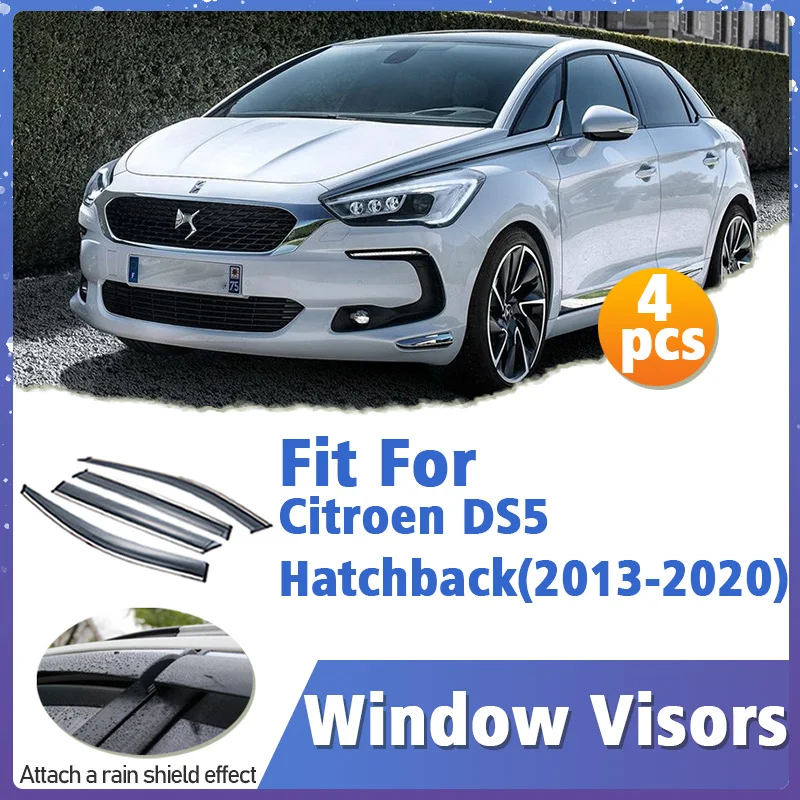 

Window Visor Guard for Citroen DS5 Hatchback 2013-2020 Cover Trim Awnings Shelters Protection Sun Rain Deflector Accessories