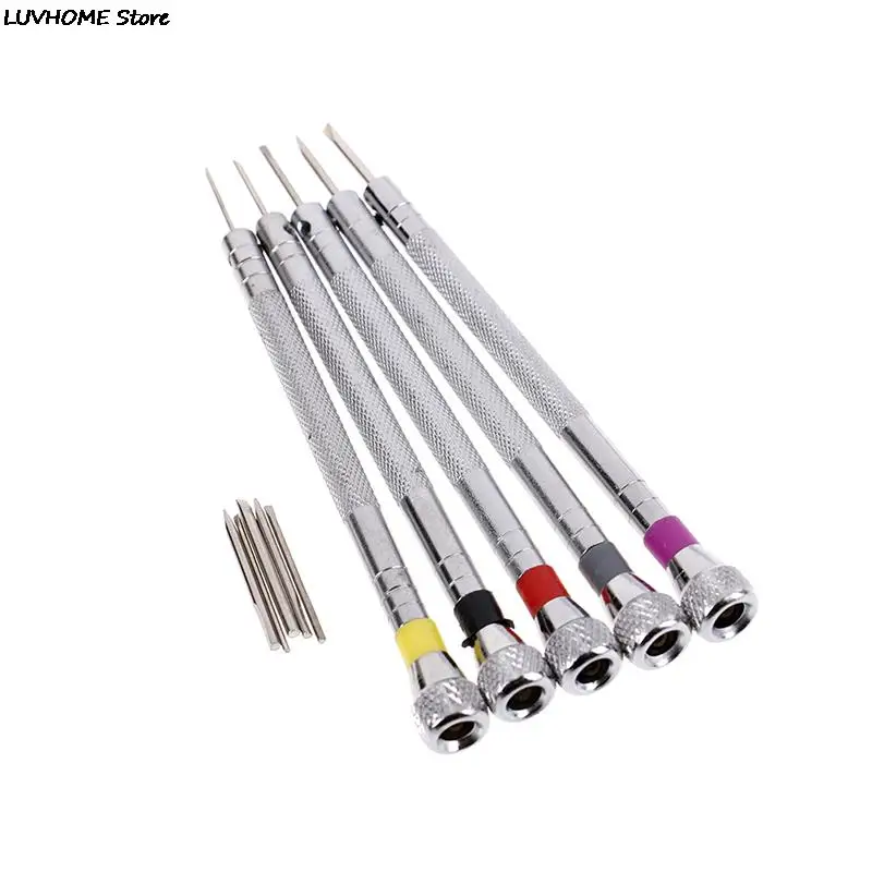 5 Pcs/set Clock Watch Tools Parts Mini Tone Screwdriver Set Link Pin Remover Screwdrivers for Watch Repair Tool Kit