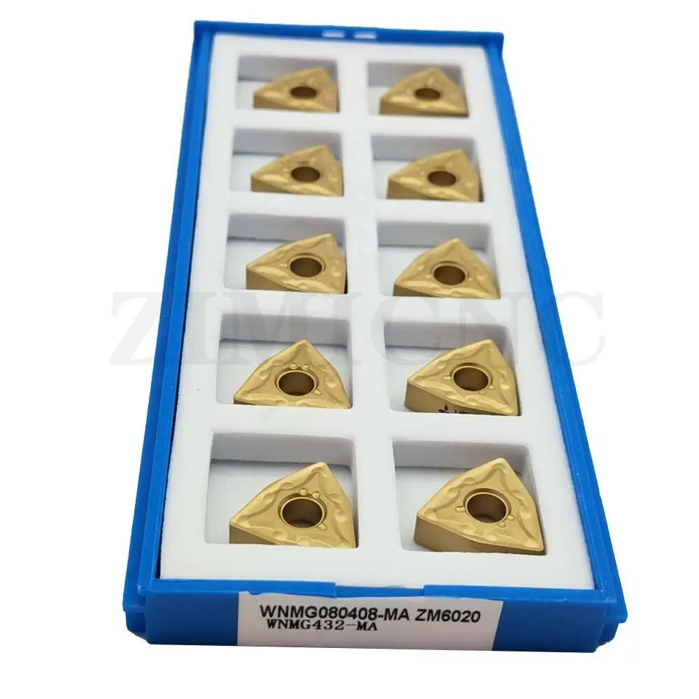 10 pçs WNMG080408-MA inserções de carboneto cnc wnmg432 alta qualidade wnmg para aço