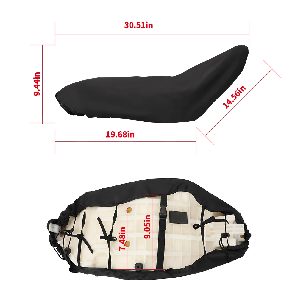775MM wsuwany pokrowiec na siedzenie ATV dla Polaris Sportsman 570 450 850 Scrambler 400 500 1000 dla Arctic Cat Yamaha Grizzly 700