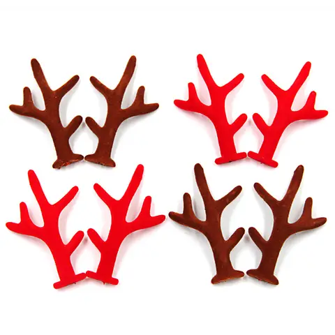 10 adet/5pairs simülasyon boynuzları DIY el yapımı sevimli Headdress aksesuarları malzeme noel partisi dekor fotoğraf sahne