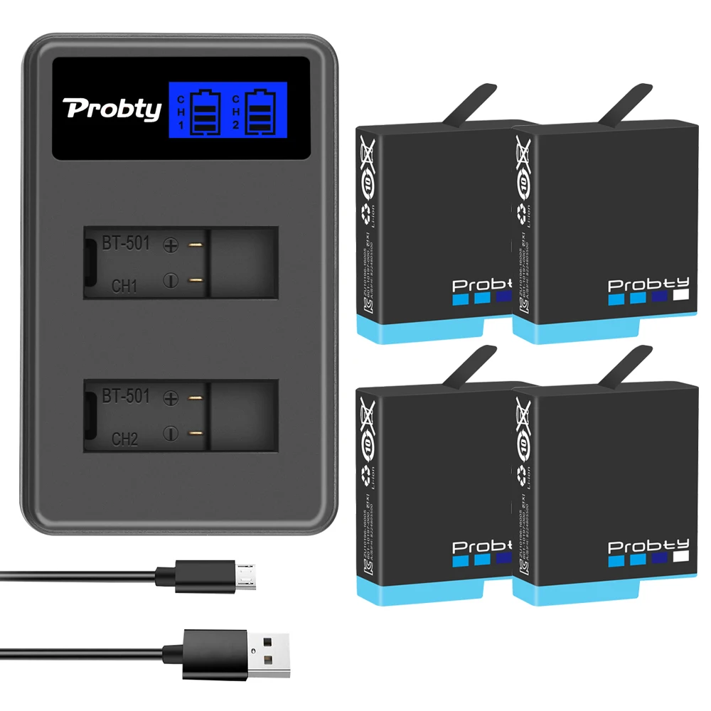 Bateria do GoPro Hero 8 Black 1680mAh 2-drożna ładowarka LCD do GoPro Hero 5 6 7 8 Black