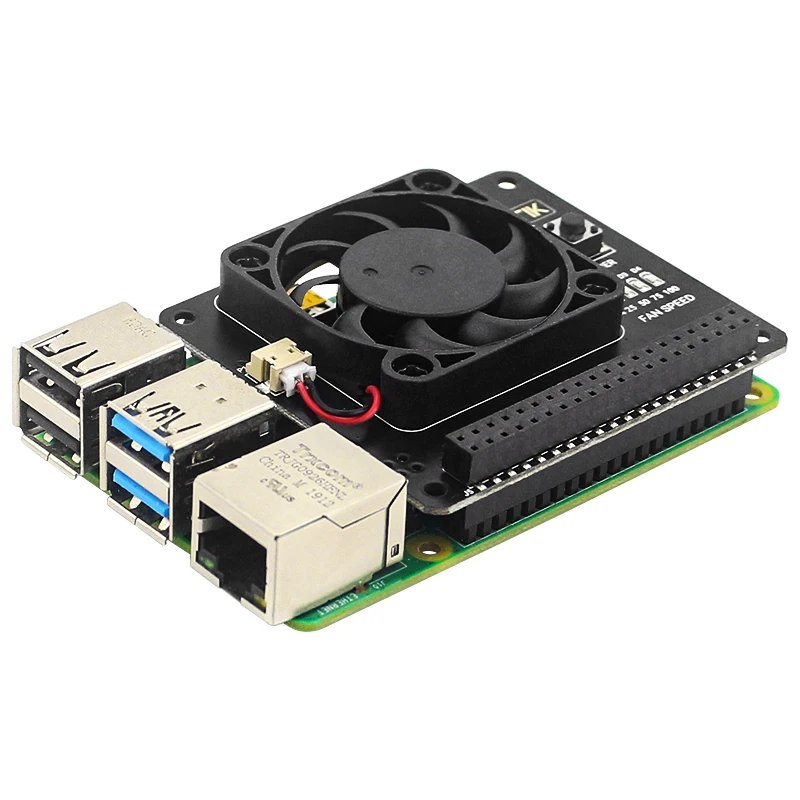 Argon Raspberry Pi 4B 3B+ 3B Temperature Control Fan Hat GPIO Expansion Board with Cooling Fan Function Power Button