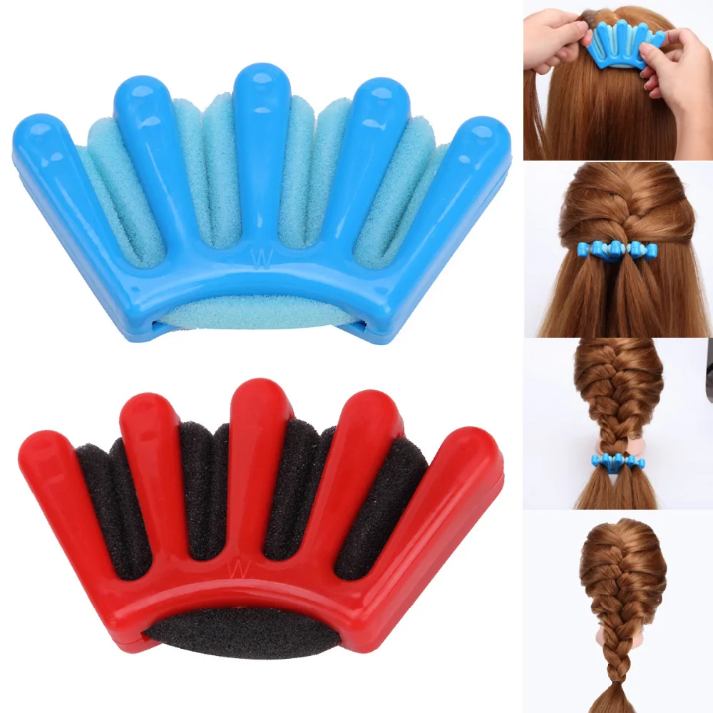 

2 Colors Magic Lady French Hair Braiding Tool Weave Sponge Plait Twist Hairstyling Braider DIY Accessories