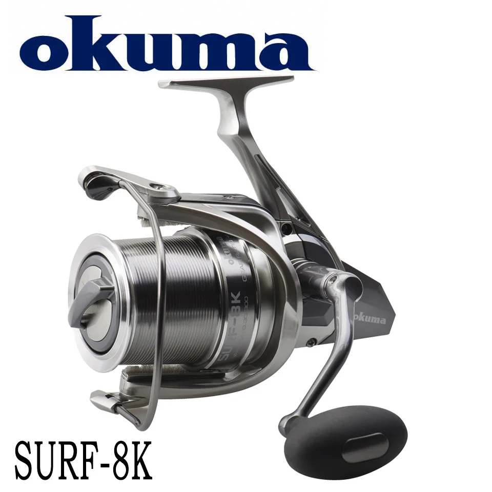 OKUMA SURF-8K Baitfeeder Surf Fishing Reel Carp Spinning Fishing reels 5+1BB Carp Fishing Long Frontal Casting Reel SeaWater