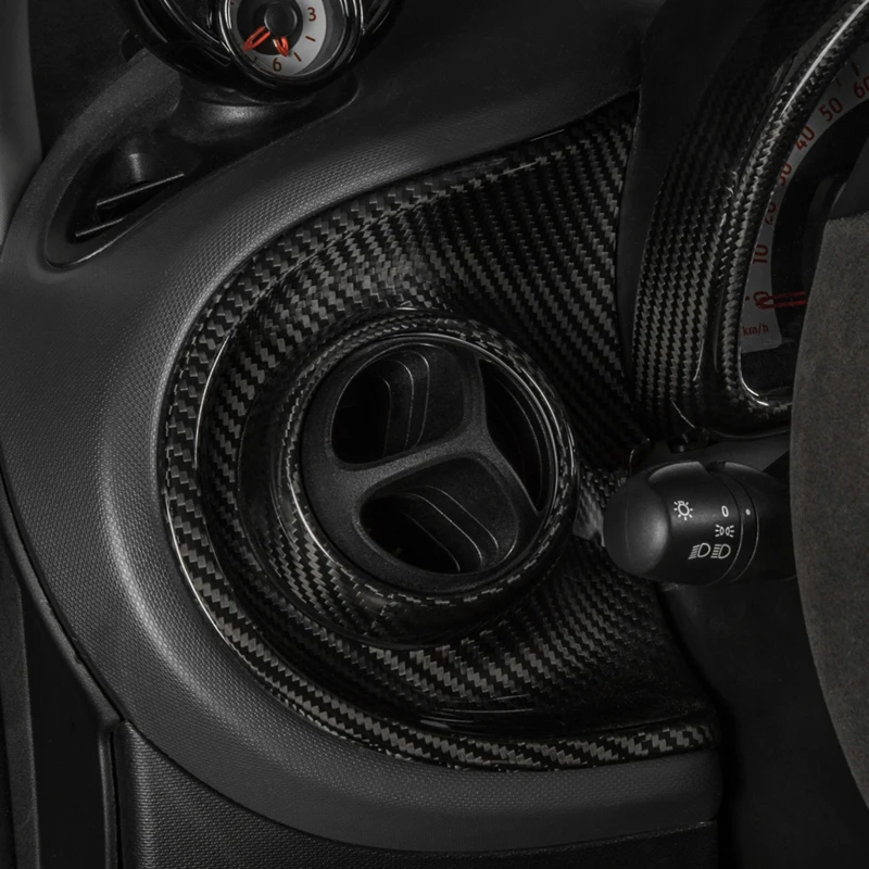 For Mercedes Smart 453 Fortwo Forfour Car Center Console Carbon Fiber Decoration Interior Protection Cover Styling Accessories