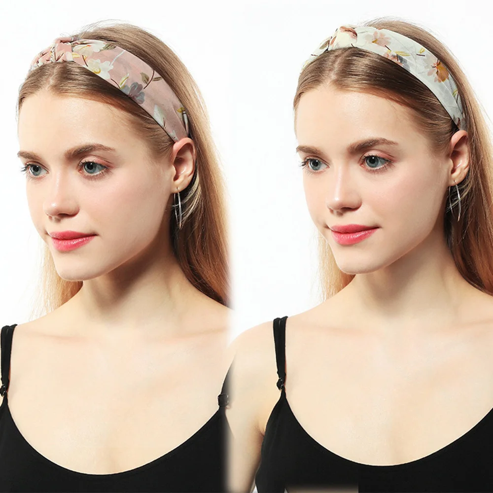 Women Hair Accessories Cotton Plaid Hairband Knot British Style Striped Fabric Headband Girls Headwear Spring Hair Band 2019 New