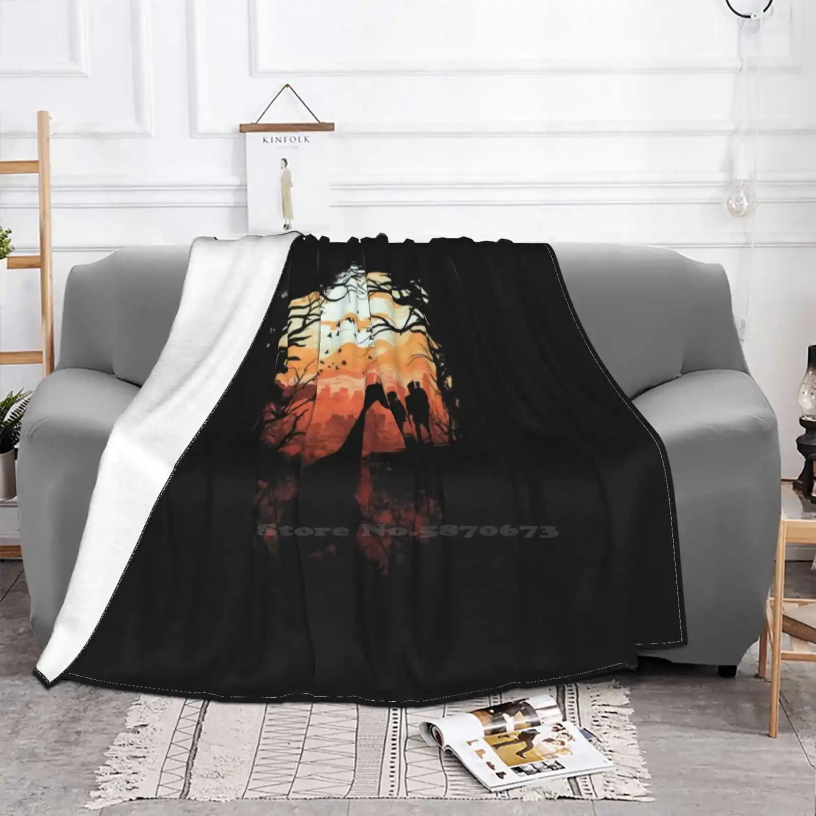 Untitled Air Conditioning Blanket Soft Throw Blanket Dystopian Zombies Video Games Tlou Gaming Scary Undead Horror Gamer