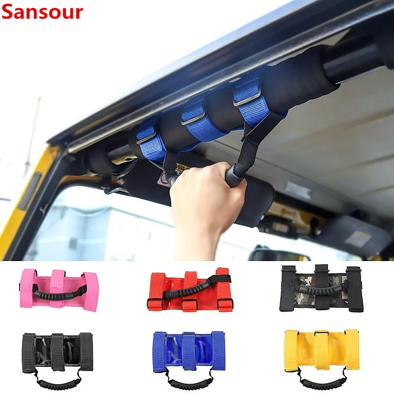 Reposabrazos para Jeep Wrangler TJ JK JL JT 1997-2026, Kit de Accesorios para Montar en la Barra Antivuelco, Agarraderas Laterales