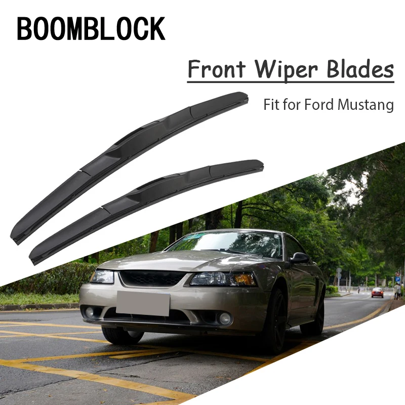 BOOMBLOCK 2pcs Car Accessories Windscreen Rubber Original Wiper Blades Arm Kit For Ford Mustang IV V VI 4 5 6 th GT