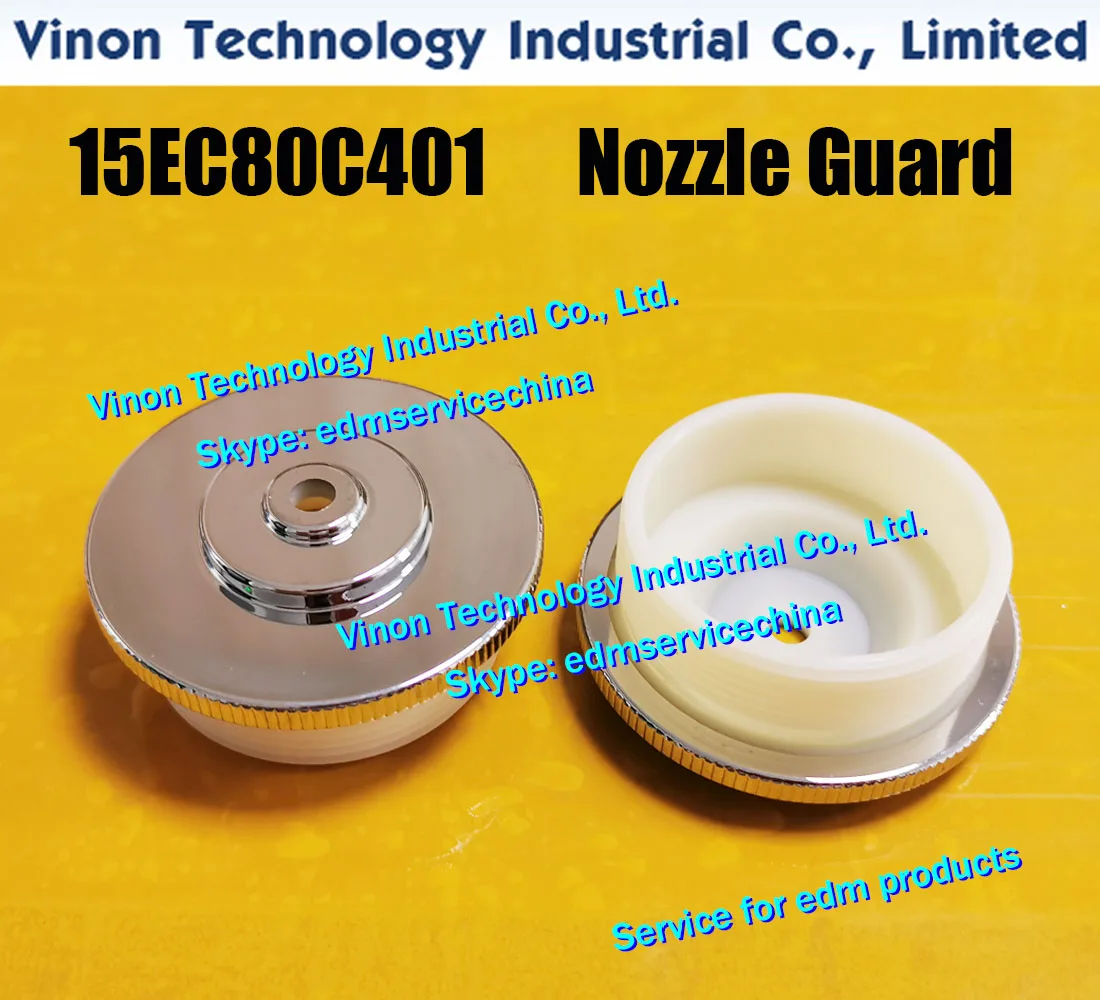 15EC80C401 edm Nozzle Guard Upper & Lower for Makino EE.EH.EC.U.EU.SP.U53i. Laminar Nozzle type D5mm 15EC.80C.401
