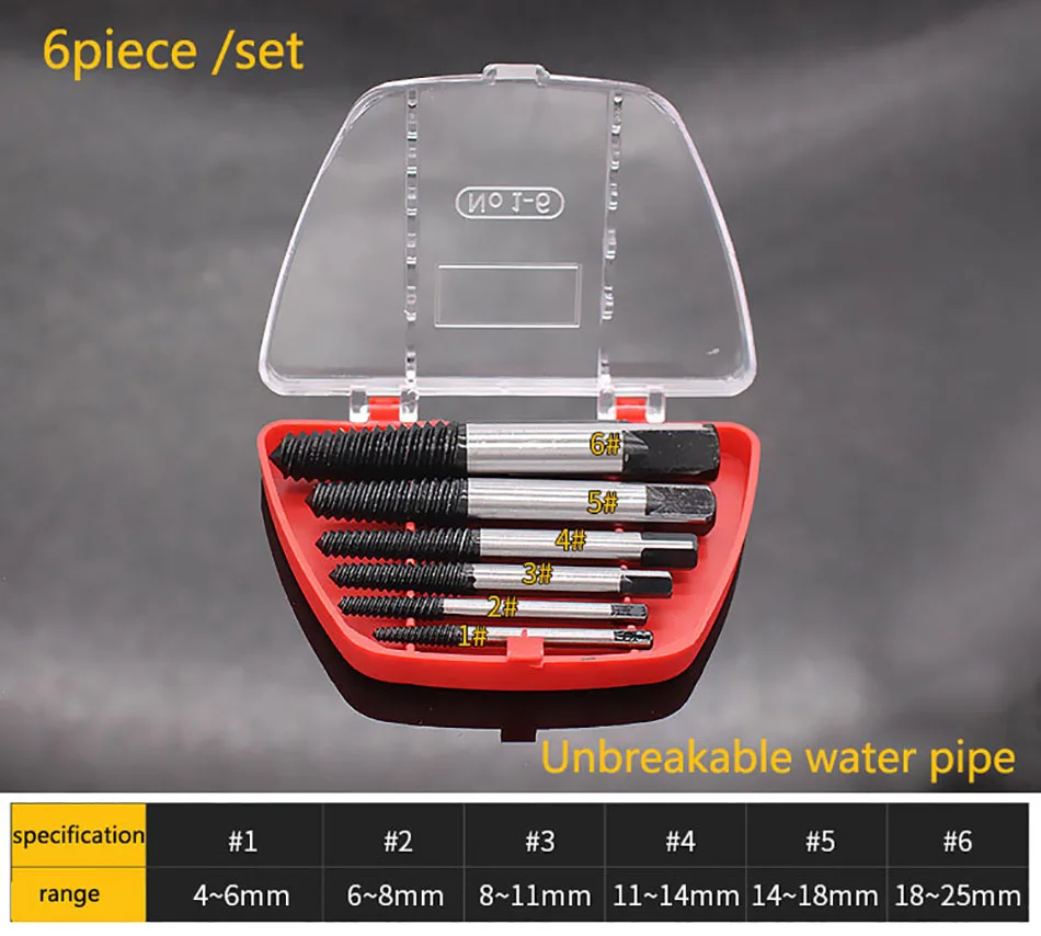 Damaged Screw Extractor Drill Bits Guide Set Broken Speed Out Easy out Screw extractor Stripped Screw Remover Tool