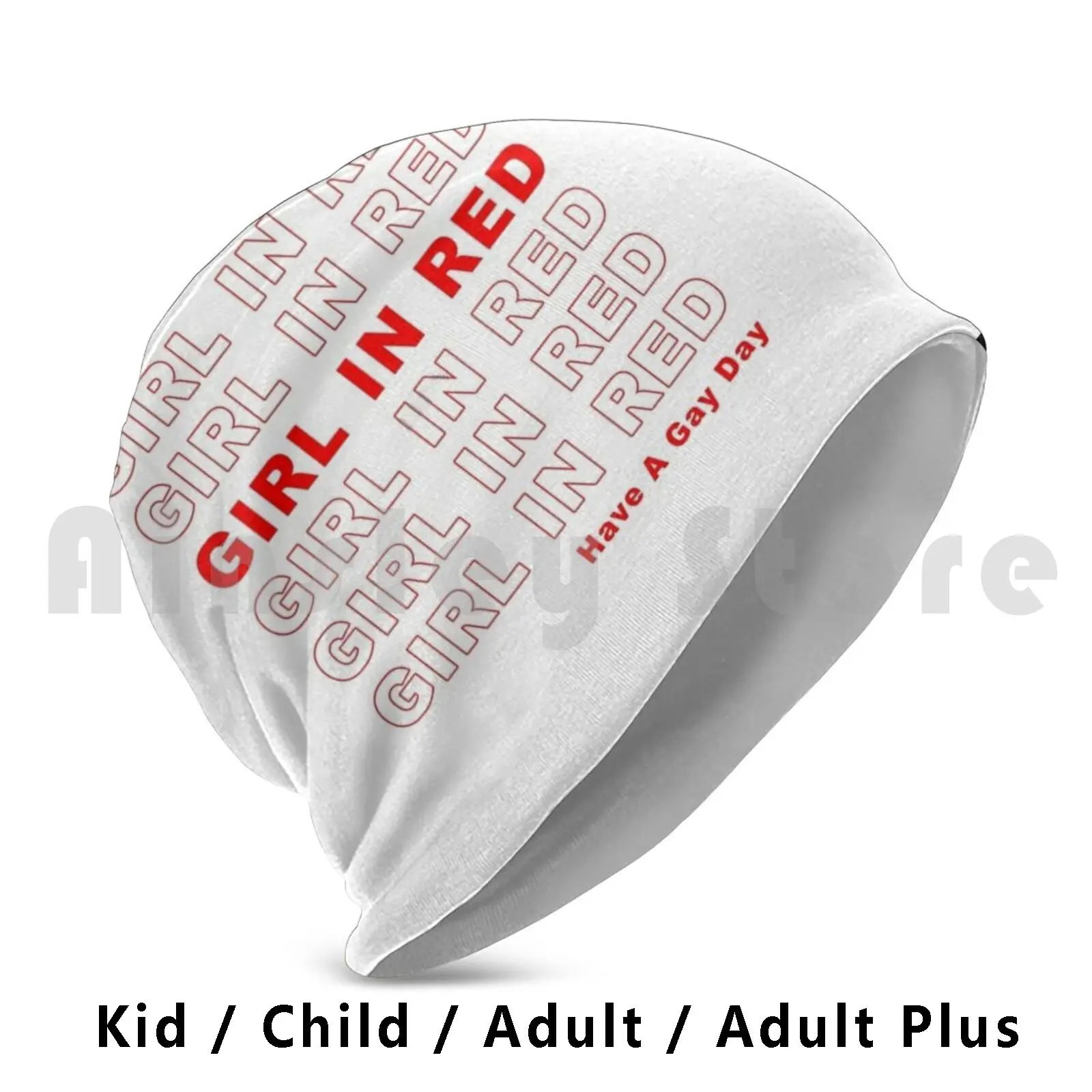 Girl In Red Take-Out Bag Beanie Hedging Cap DIY Print Cushion Marie Ulven Indie Music Alt Alternative Pop Rock Dream