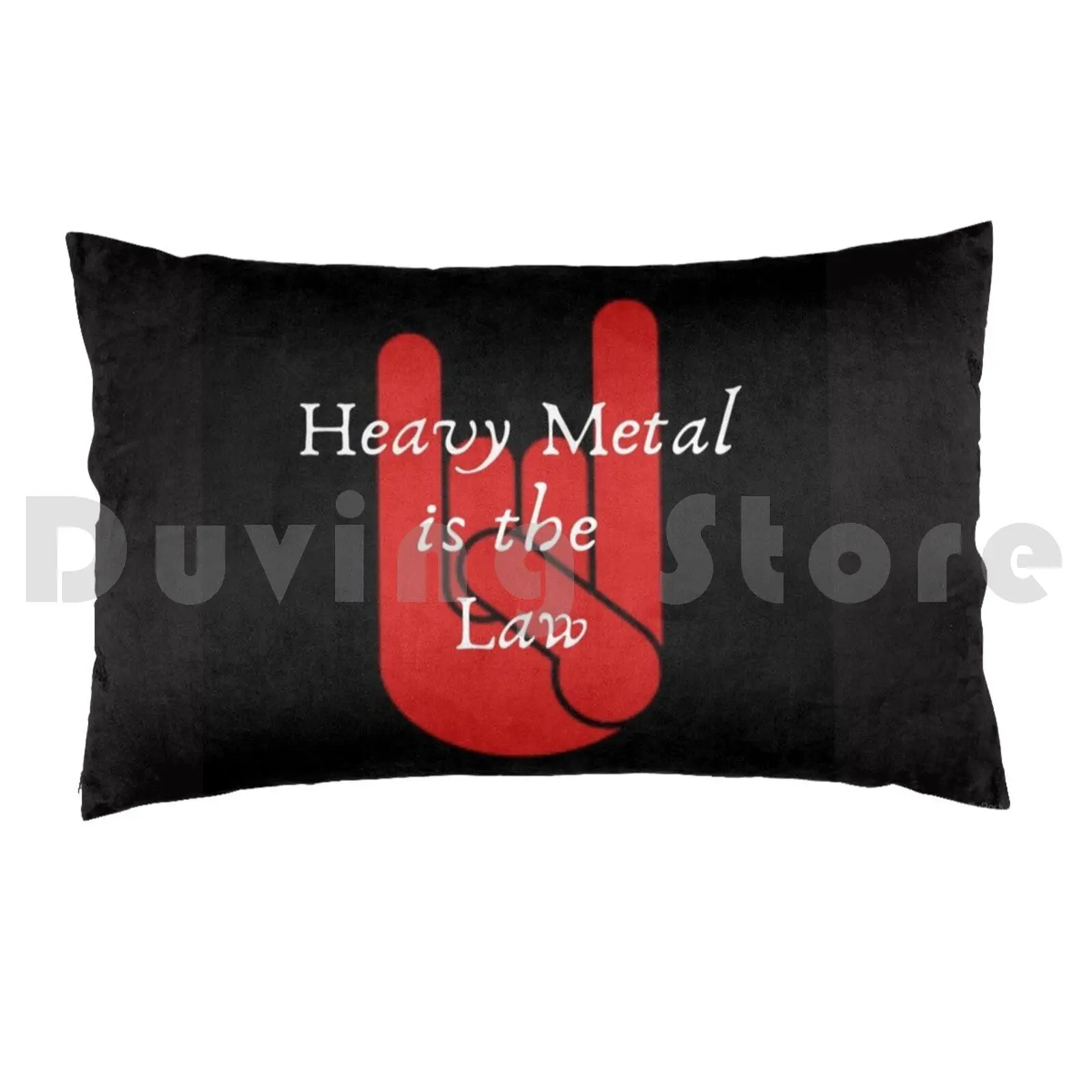 Heavy Metal Is The Law Pillow Case Printed 50x75 Heavy Metal The Rock Scribe Heavy Rock Rock Music Horns