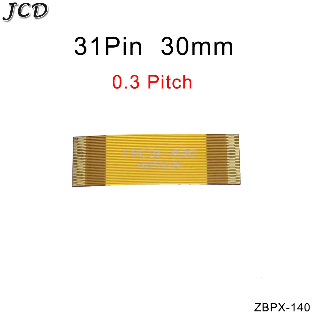 JCD 1pcs 31Pin  Gold plated FPC FFC Connector Flexible flat Cable 0.3 mm Pitch Line 28 30 60 100 120 150 200 350 mm