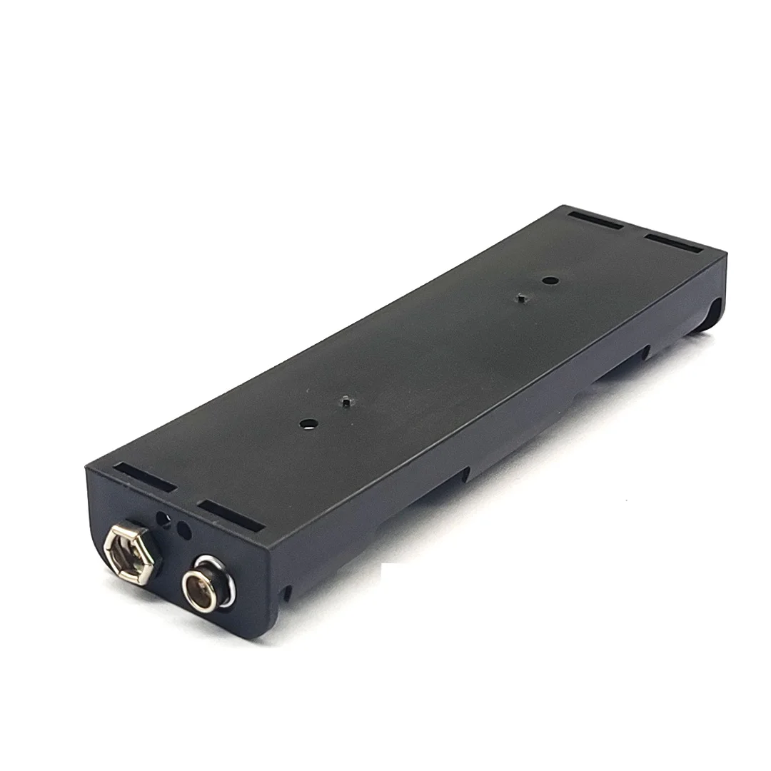 Caja de batería AA de 6V, soporte de batería AA, caja de almacenamiento de batería de botón de 9V, tipo de correa larga