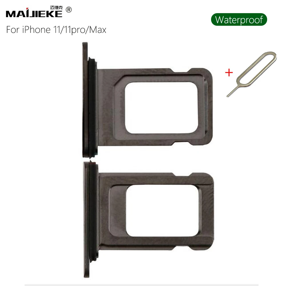 Bandeja con ranura para tarjeta Sim para iPhone 11 pro max, bandeja de tarjeta SIM individual para iPhone 11, resistente al agua, 5 uds.