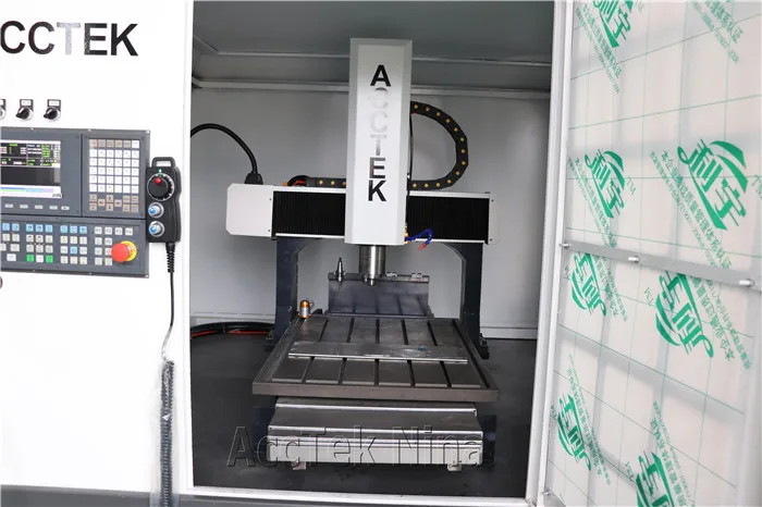 China AccTek Fully Closed Design ATC CNC Automatic Machining Center Precision Metal Mould Maker Milling Machine 6060 6090 7090