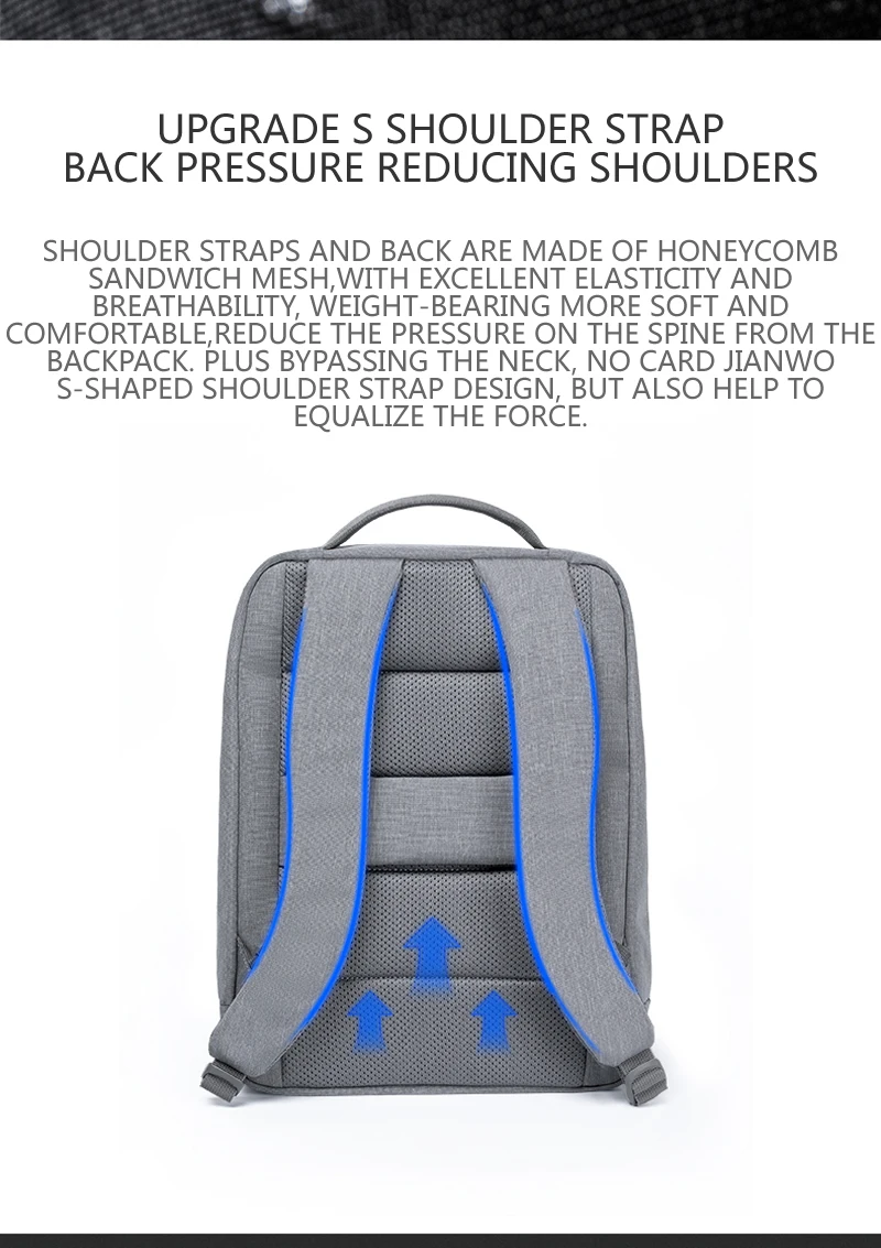 Xiaomi Rucksack Mi Minimalistischer Urbaner Lifestyle Polyester-Rucksack für Schule, Geschäft, Reisen Herrentasche mit Großer Kapazität – Detail 11