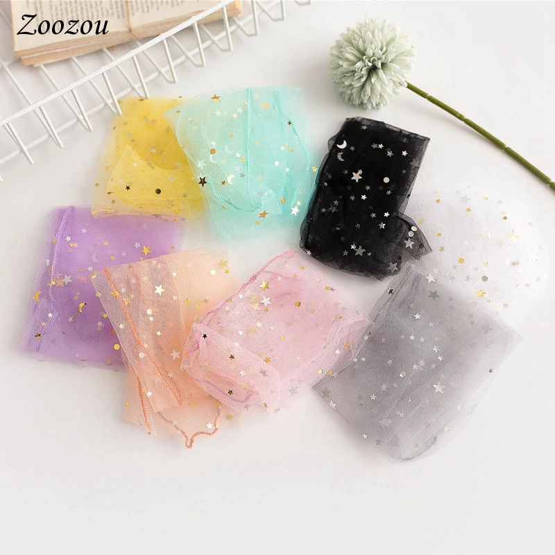 Transparent Elastic Mesh Socks for Women, Shiny Stars Moon Fishnet Candy Color Thin Mesh, Tulle Ankle Socks, Casual Cool Summer