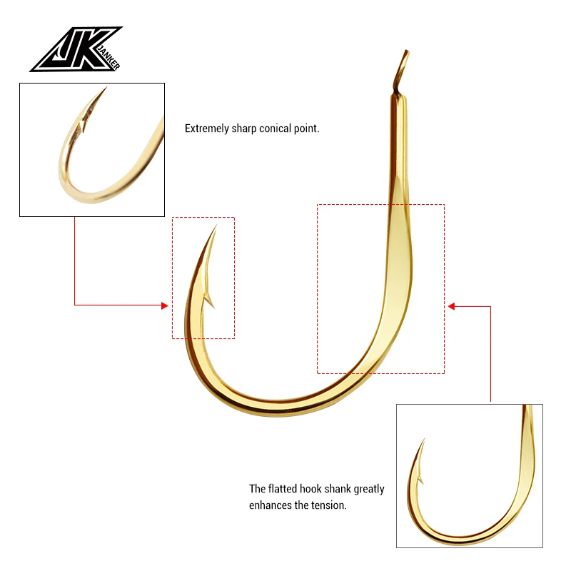 JK Extra Sharp Fish Hooks Golden Flat Chinu Hooks Small Bait Fishing Hooks Japan Iseama Fishing Items Fishhooks Accessories