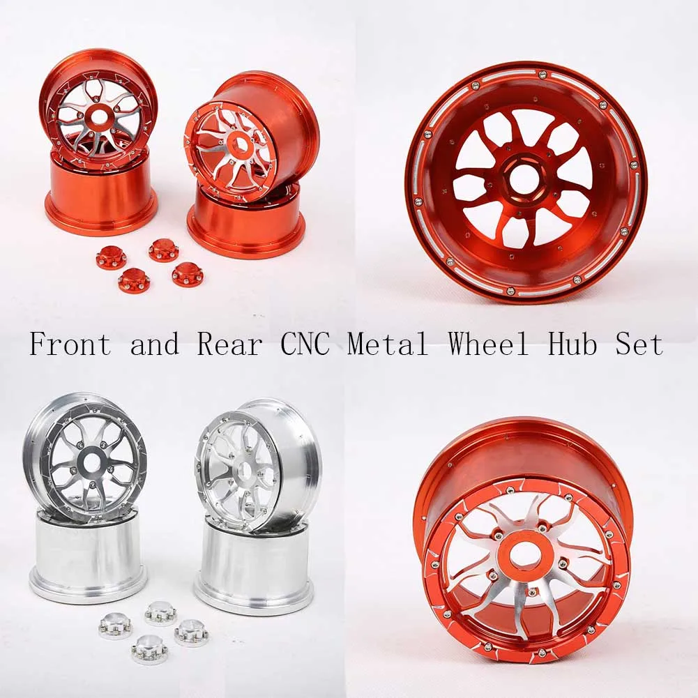 

CNC Metal Wheel Hub Set Fit for 1/5 RC CAR Hpi Rofun Rovan KM Baja 5b Upgrade Parts