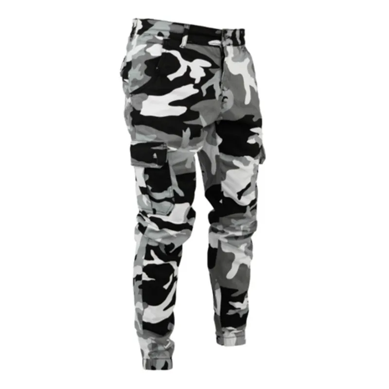 Autumn Camouflage Style Men\'s Jeans Joggers Sweatpants Cargo Trendy Hip Hop Solid-Colored Pencil Pants Men Fitness Trousers