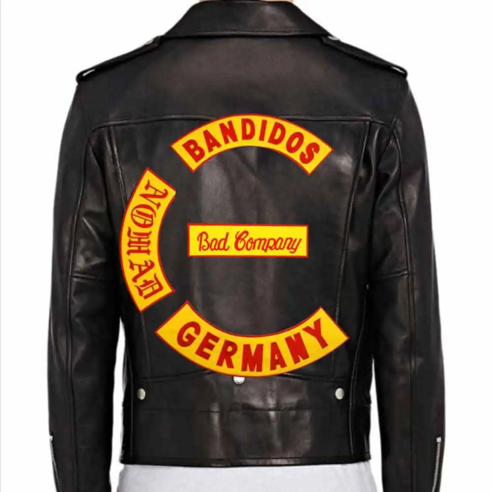 Bandidos MC Embroidered Patch Iron On Jacket Leather Vest Rider Punk Full Large Size Patch