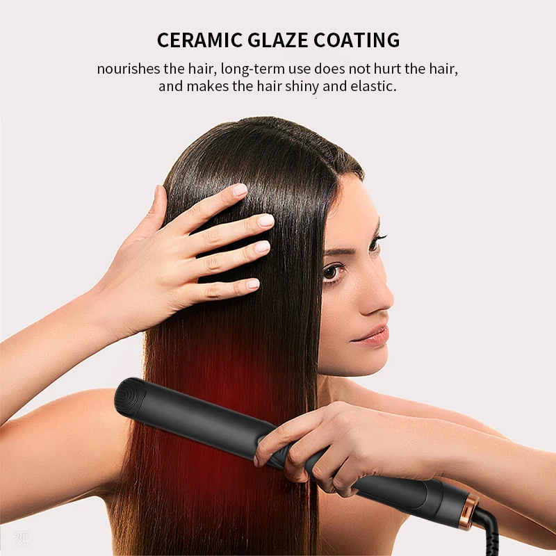 Professional Hair Straightener Curler Titanium Ceramic Heating Plate Flat Iron Hair Styling Curling Iron hair Straighting