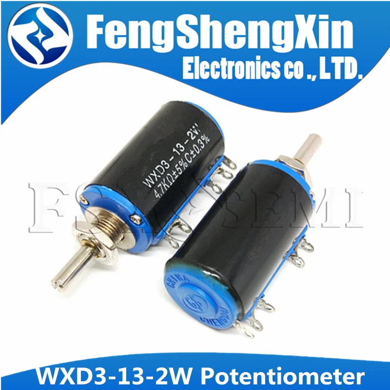 

2pcs WXD3-13-2W 100 200 220 470 680 1K 2.2K 3.3K 4.7K 5.6K 6.8K 10K 22K 33K 47K 100K Ohm WXD3-13 2W Wirewound Potentiometer