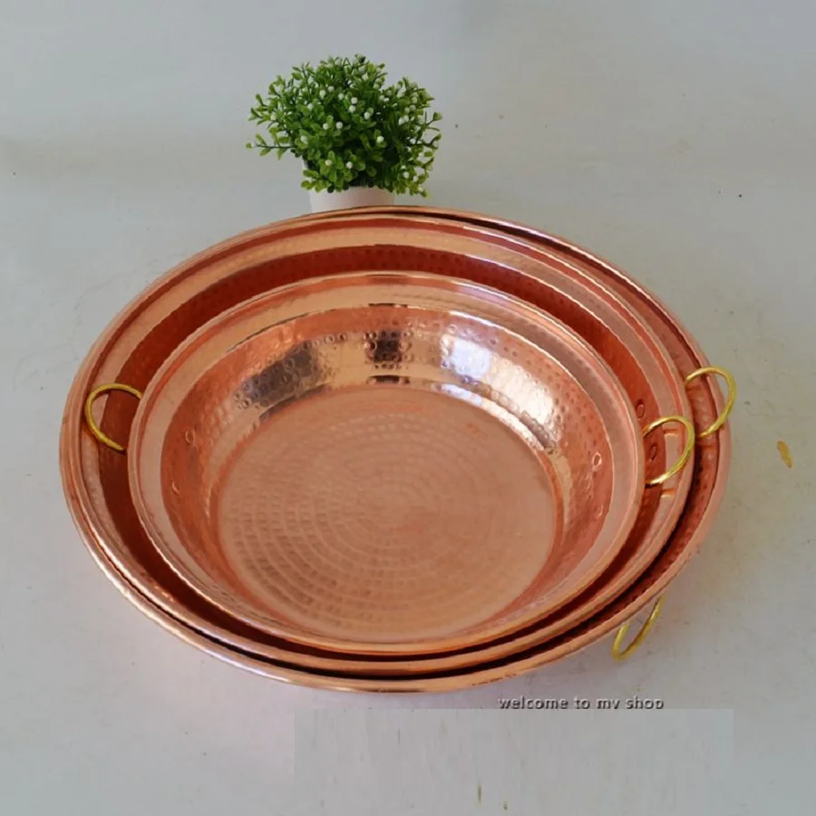 Handmade Pure Copper Pot Deep Handle Hot Pot Healthy Large Capacity