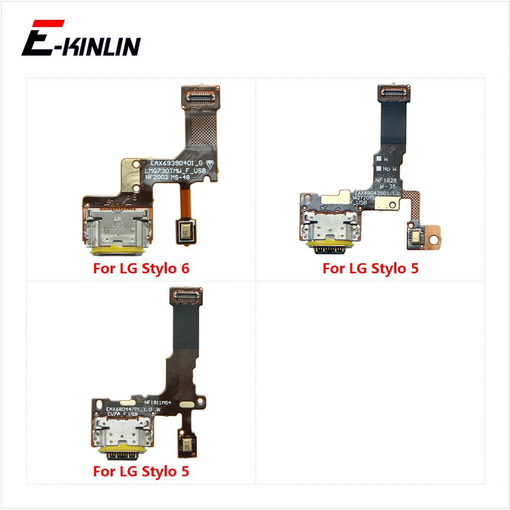 

Power Charging Charger Connector Plug Port Dock Board With Mic Flex Cable For LG Stylo 6 5 4