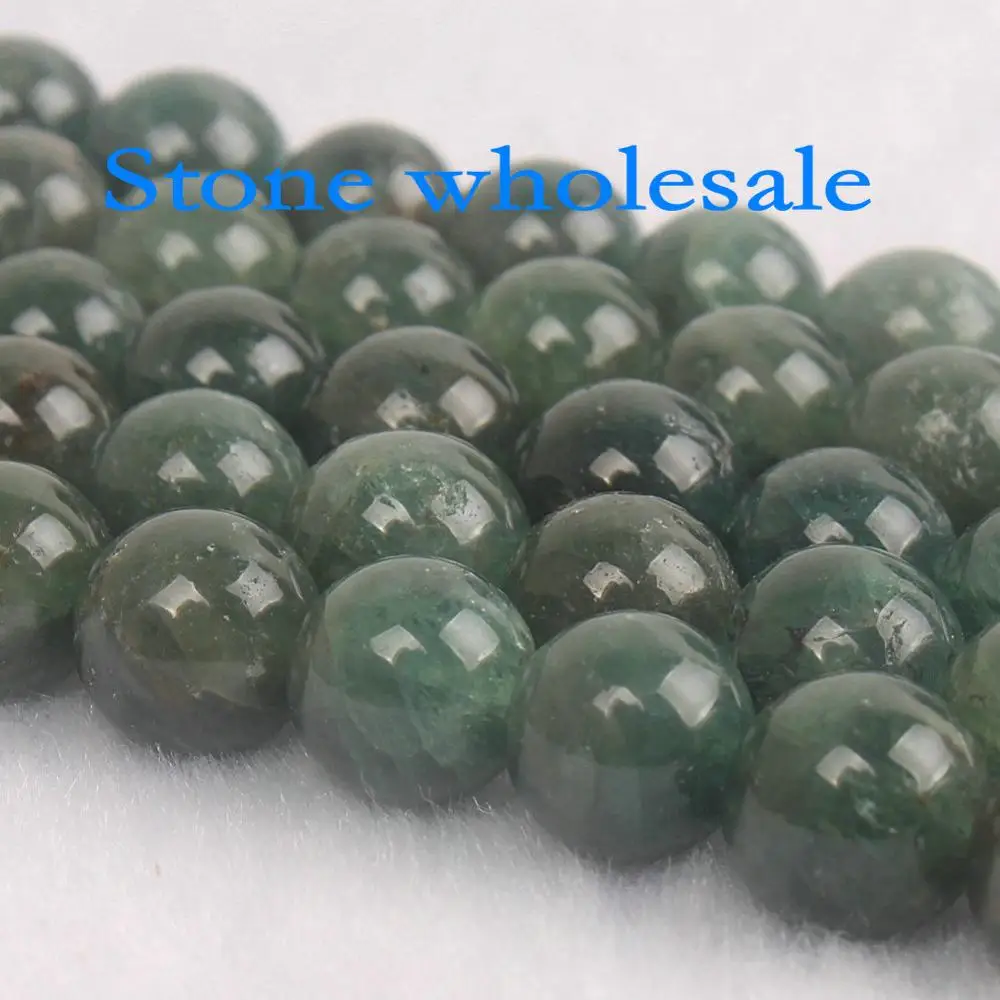 Natural Round Green Apatite Gemstone Loose Beads 8 9.5 mm For Necklace Bracelet DIY Jewelry Making 15inch Strand