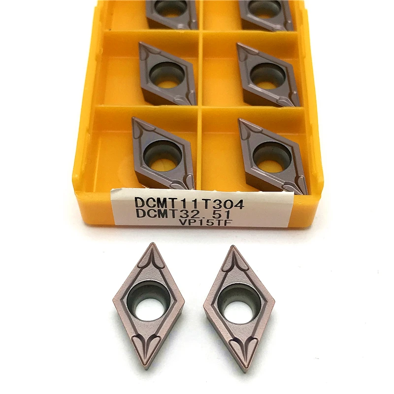 Imagem -04 - Ferramenta de Torneamento Interno Cnc Inserção de Carboneto Ferramentas de Torno de Corte Alta Qualidade Dcmt11t304 Dcmt11t308 Vp15tf Ue6020