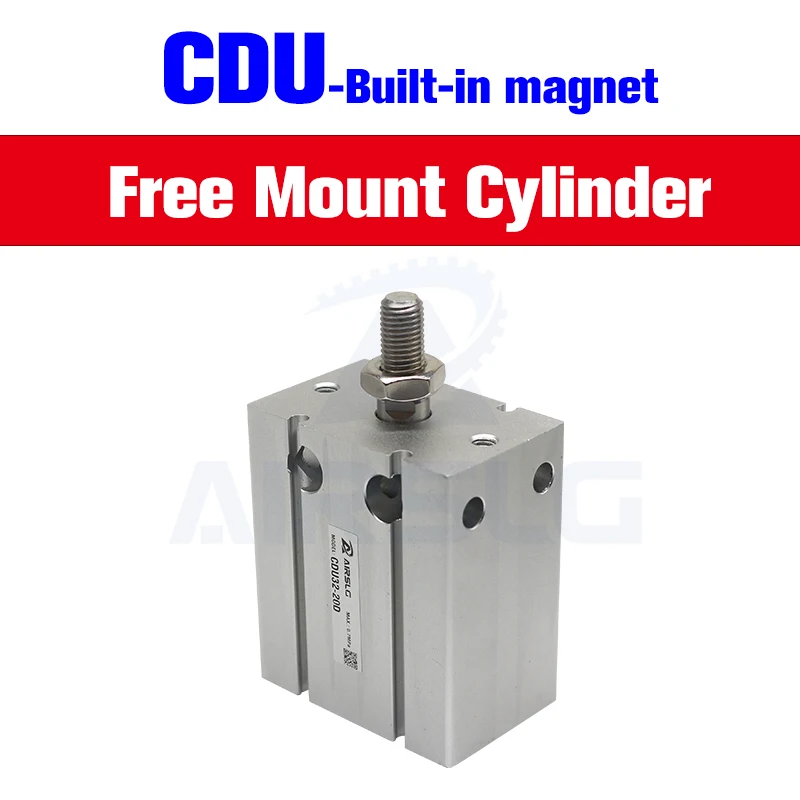 SMC Type Free Mount Cylinder Double Acting Built-in magnet bore 6 10 16 20 25 32mm Stroke 5-60mm CDU6 CDU10 CDU16 CDU20 CDU25-20