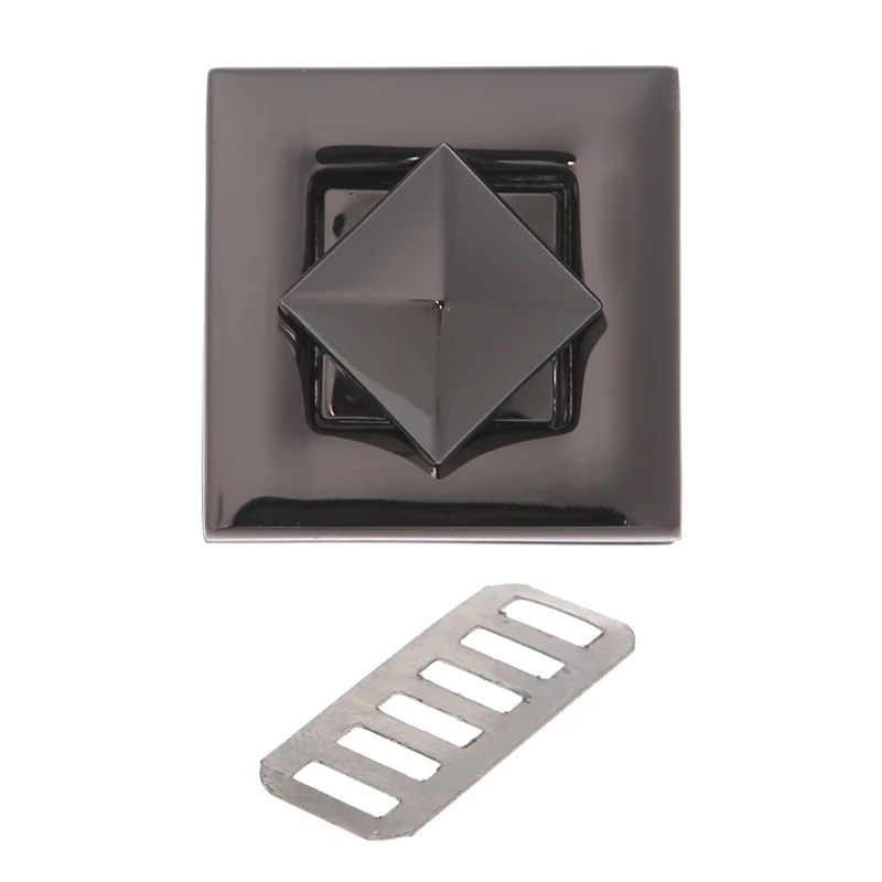 Square Shape Clasp Turn Lock Twist Locks DIY Messenger Handbag Bag Hardware