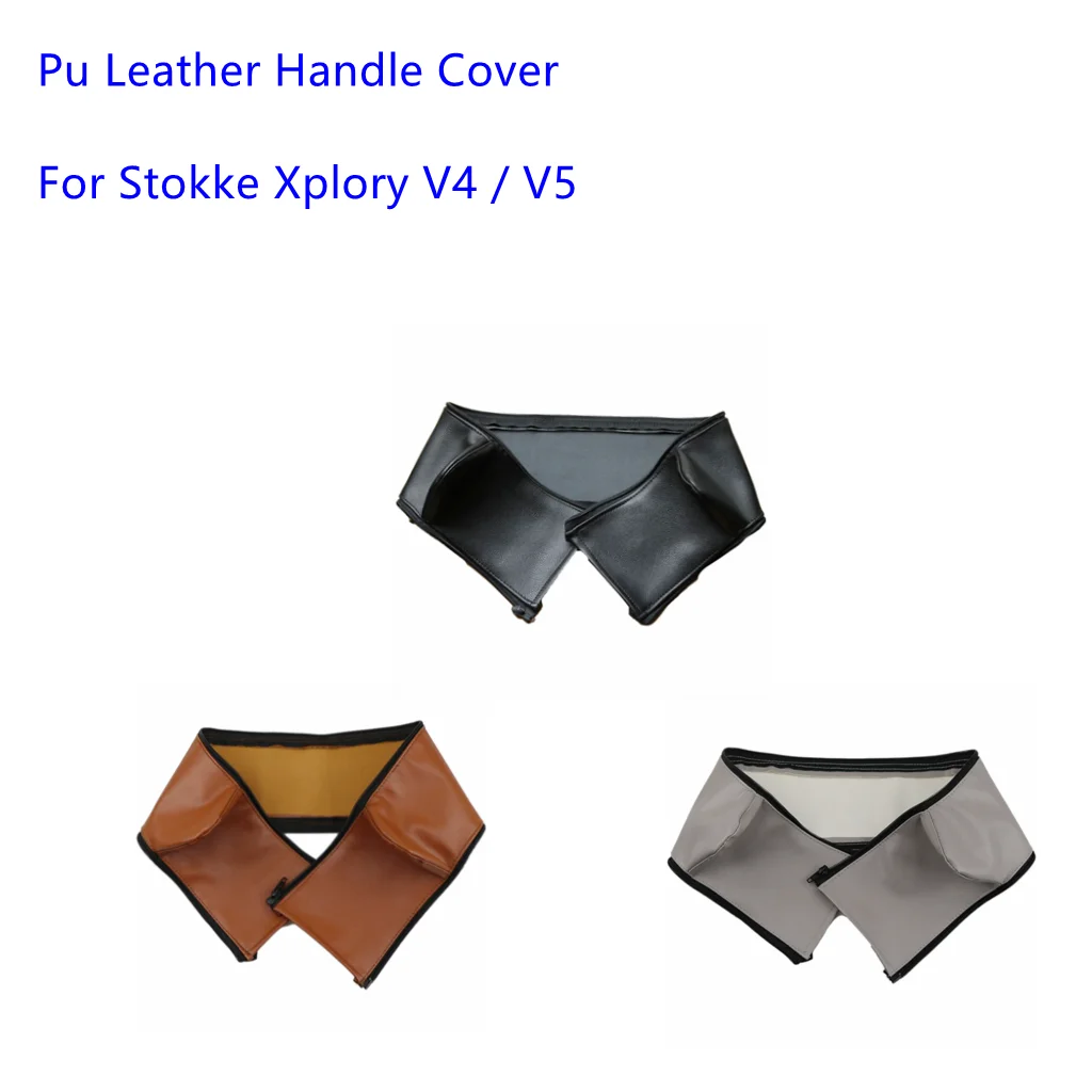 New 2Pcs Handle Pu Leather For Stokke Xplory V4 / V5 Baby Stroller Armrest Protective Case Covers Baby Carriage Pram Accessories